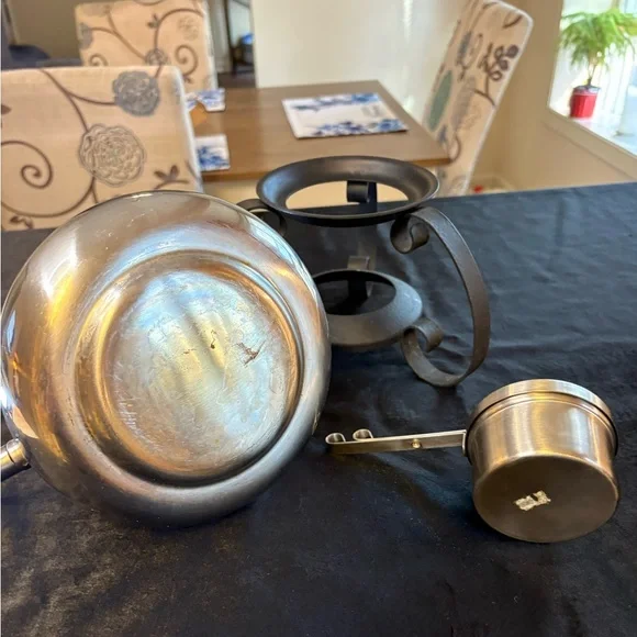Vintage Oneida Stainless Steel Fondue Pot Set - Picture 10 of 11